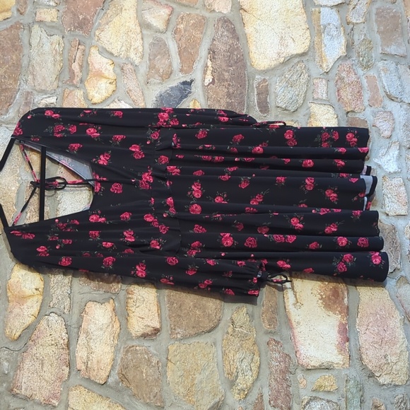 torrid Black Floral Jersey Knit Skater Dress - Picture 10 of 16